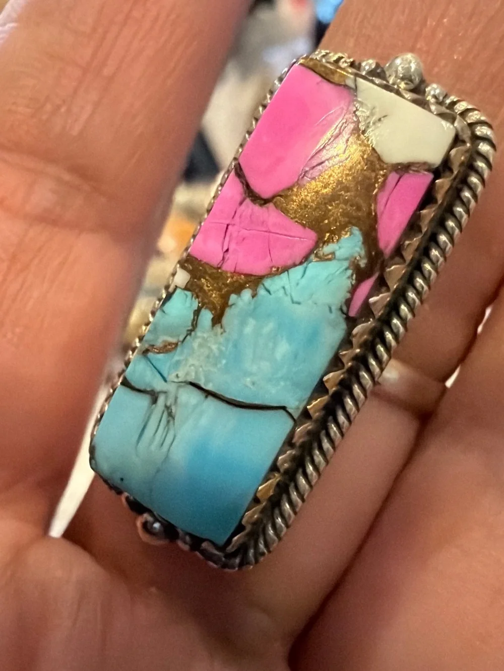 Sterling Silver Cotton Candy 925 Size 8 New Ring Gift